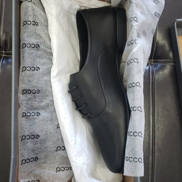 ECCO Women's Anine Square Toe Tie Ballet Flat - Picture 11 of 11